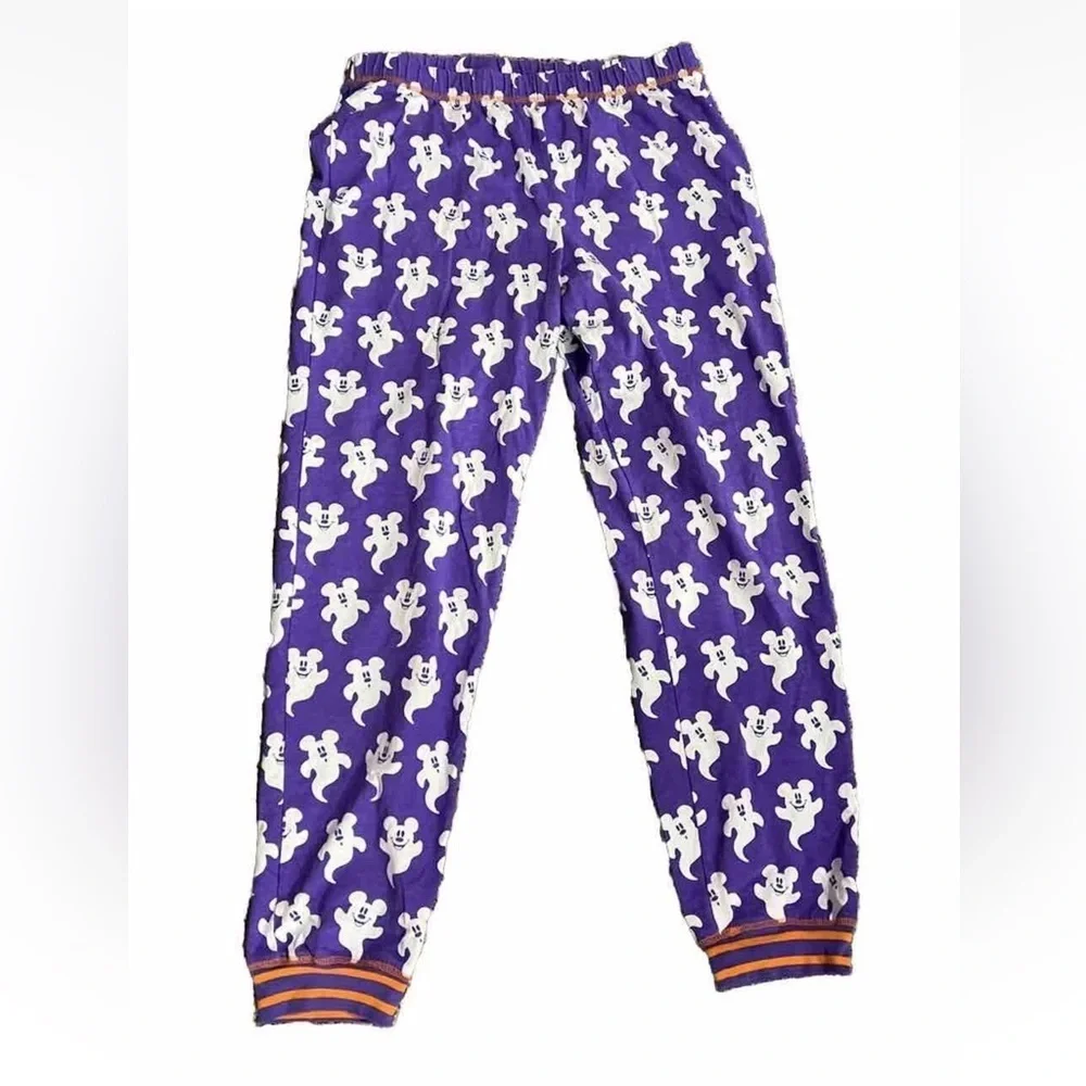 Disney Mickey Mouse Ghost Halloween Purple Orange Pajama Set Womens Sz 2XL 💜 - Picture 3 of 6